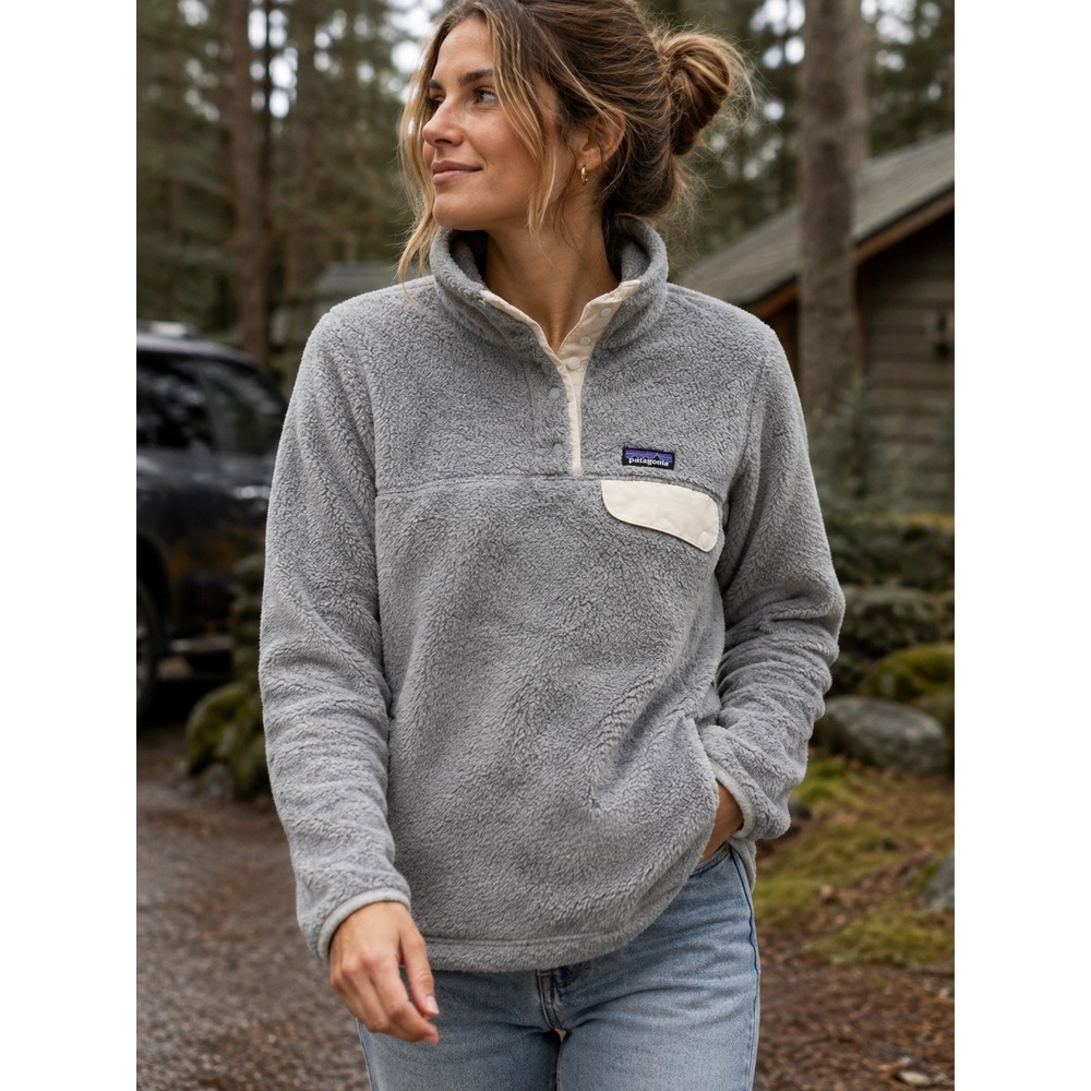 Patagonia Re-Tool Snap-T Polartec‎ Fleece Pullover Jacket Heathered Grey XS